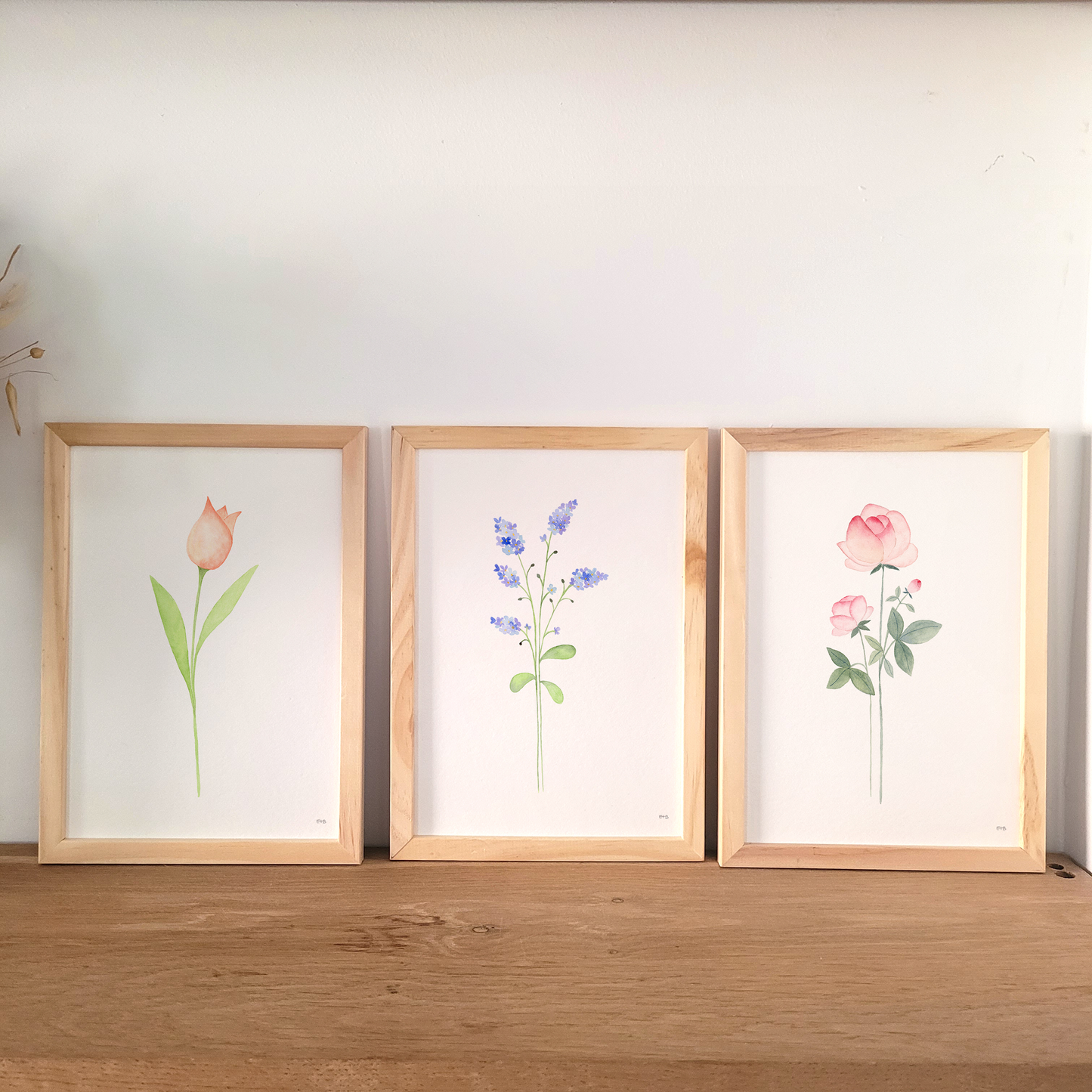 Affiche florale aquarelle · "La tulipe" · Texte personnalisable