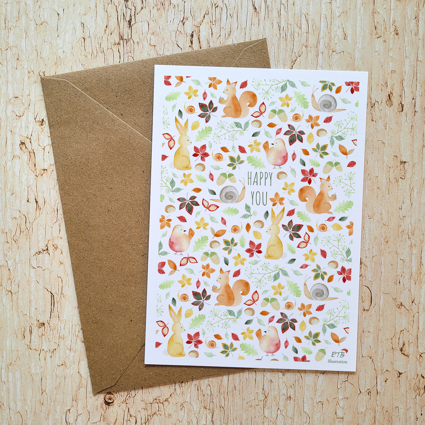 Carte de vœux · "En automne" · Happy you