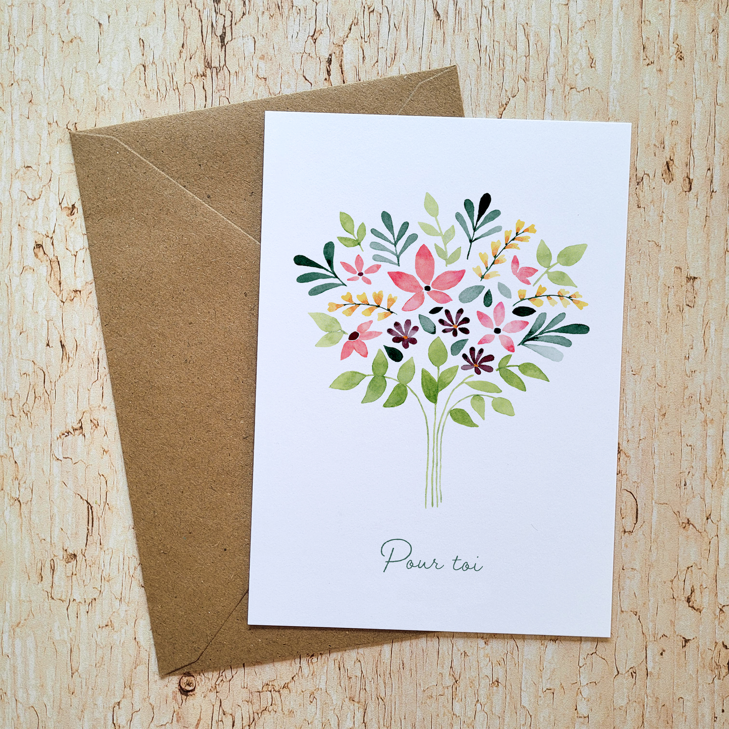 Carte de vœux · "Bouquet pétillant" · Pour toi