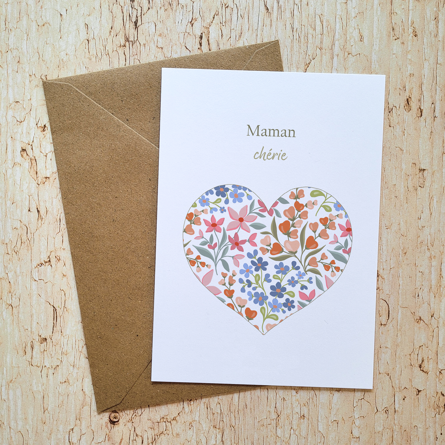 Carte de vœux · "Eclat de fleur" · Maman chérie