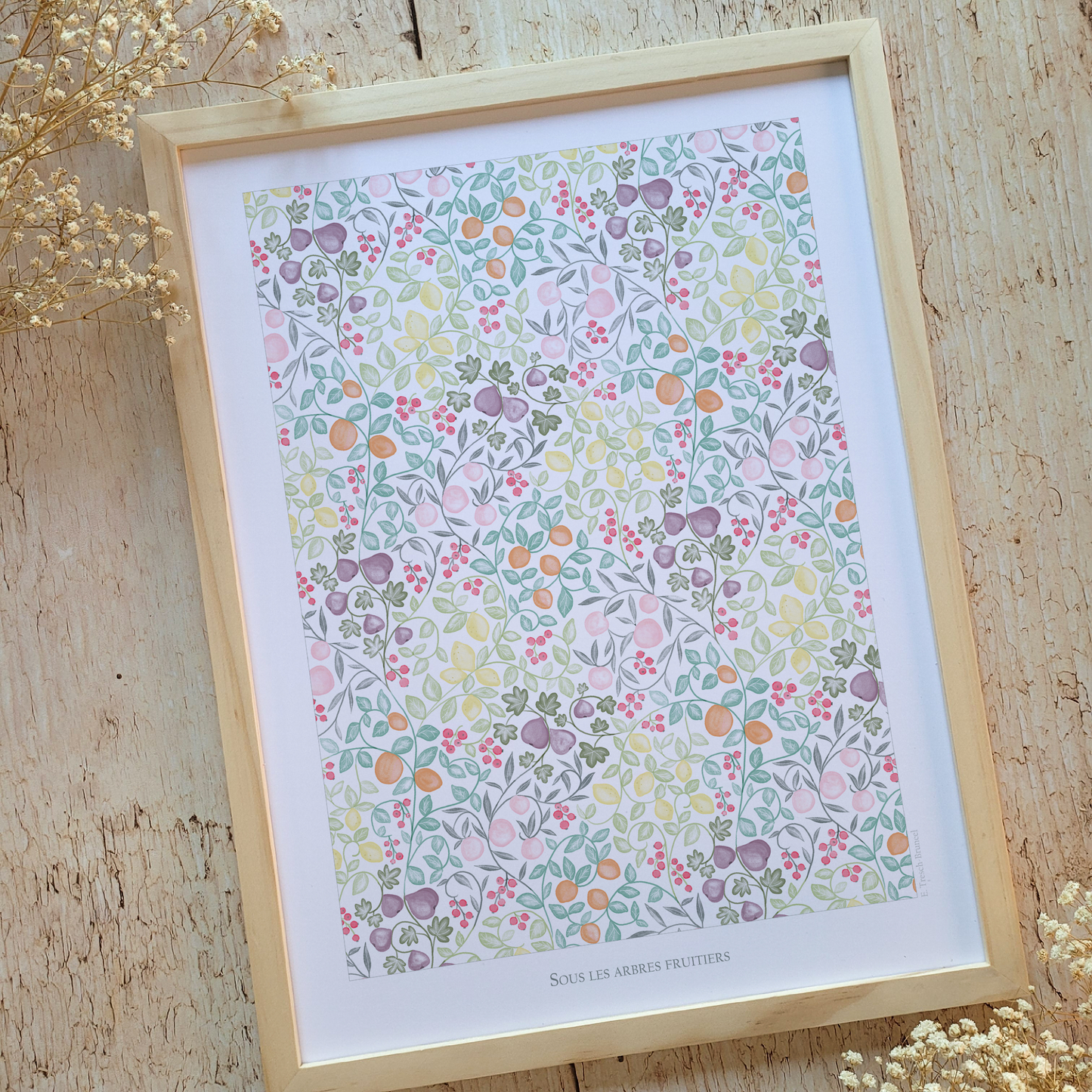 Affiche "Sous les arbres fruitiers"
