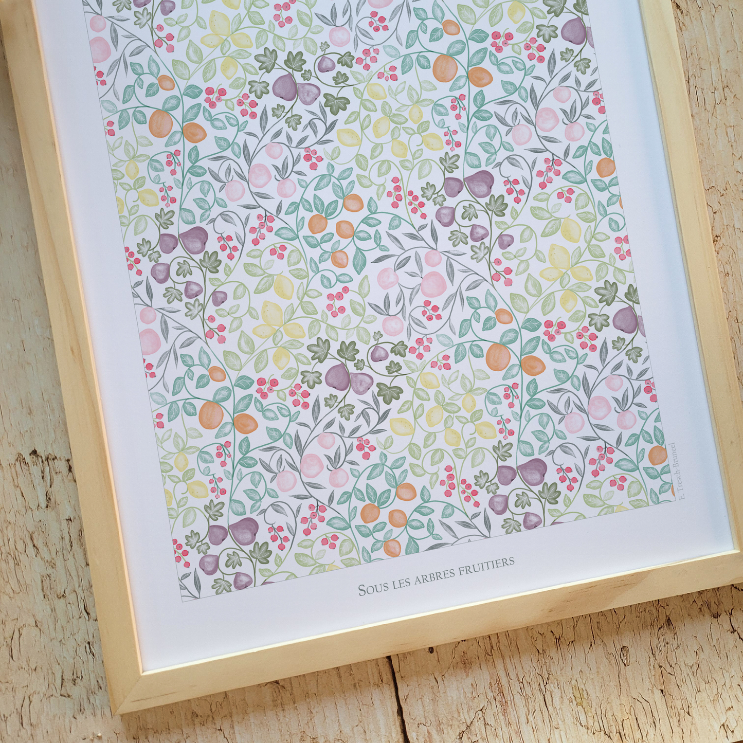 Affiche "Sous les arbres fruitiers"