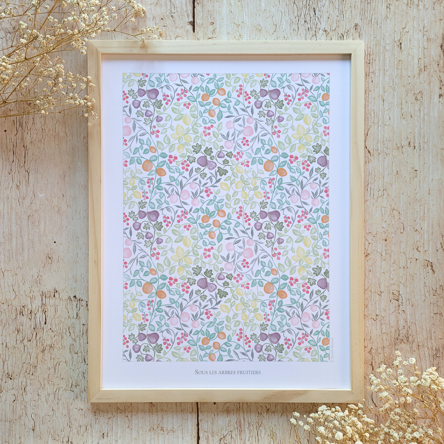 Affiche "Sous les arbres fruitiers"