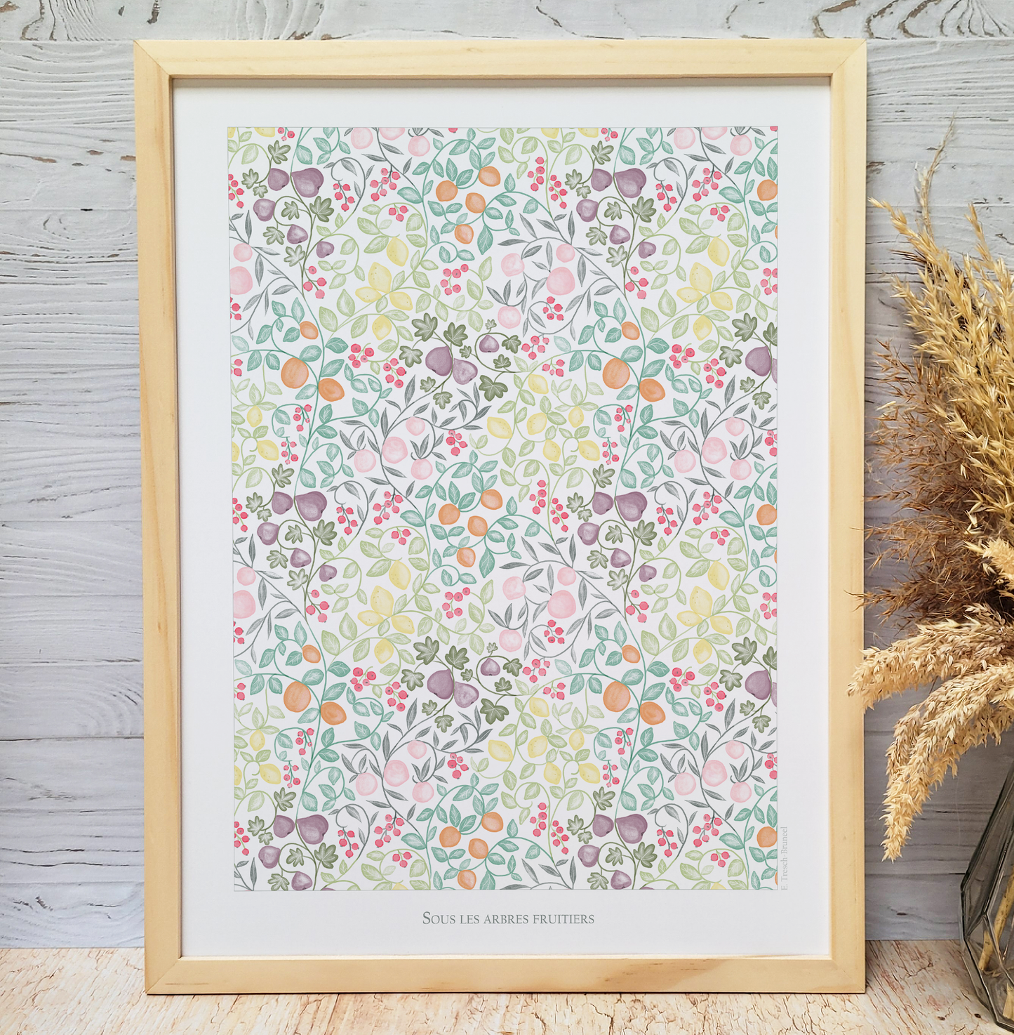 Affiche "Sous les arbres fruitiers"