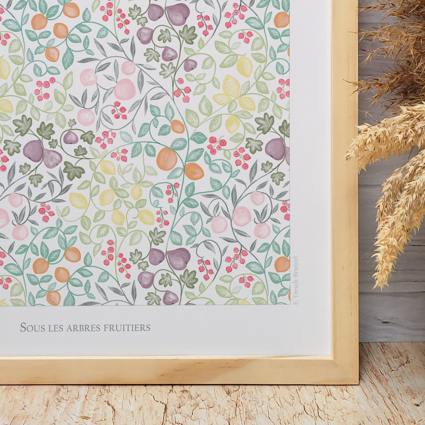 Affiche "Sous les arbres fruitiers"