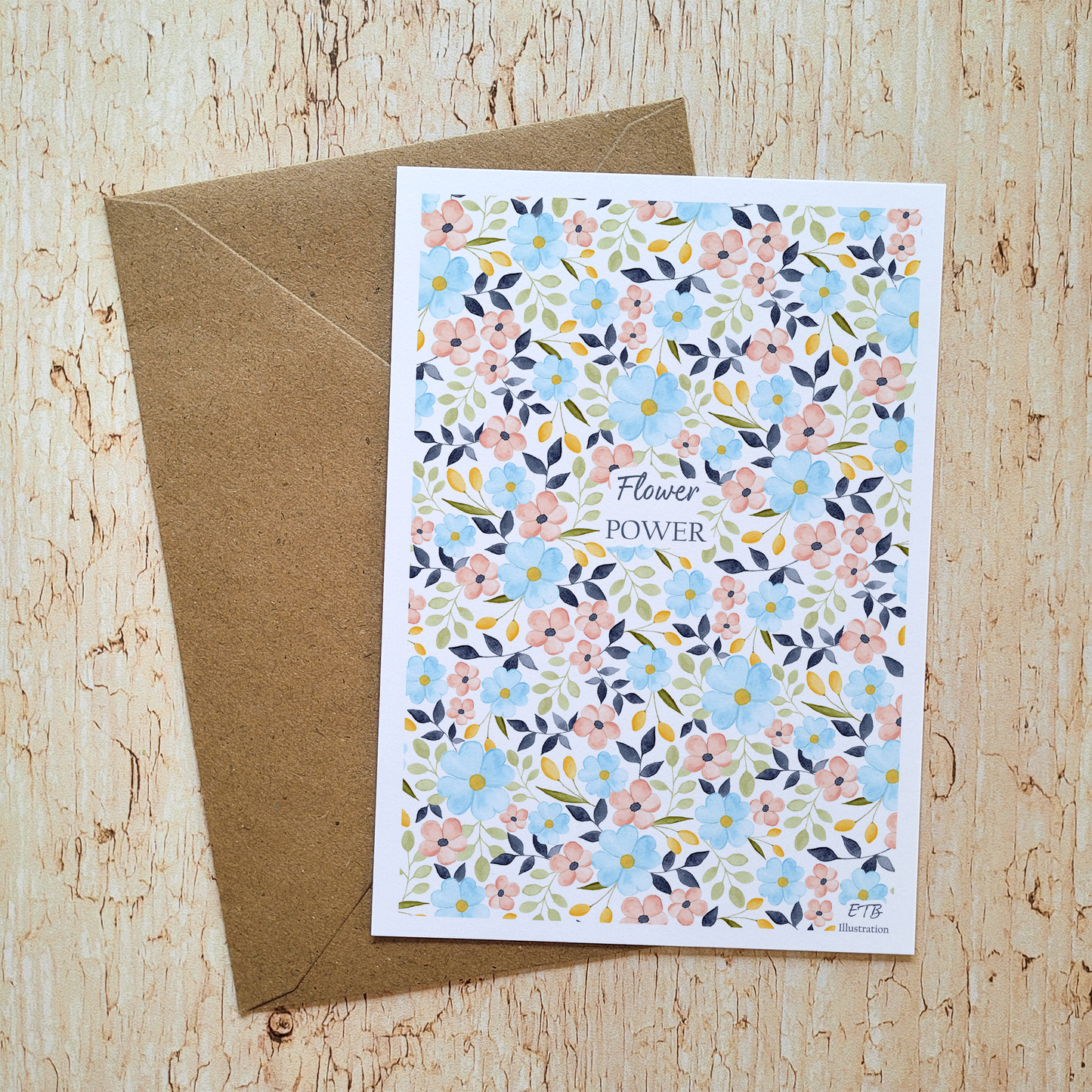 Carte de vœux · "Liberty charmant" · Flower power