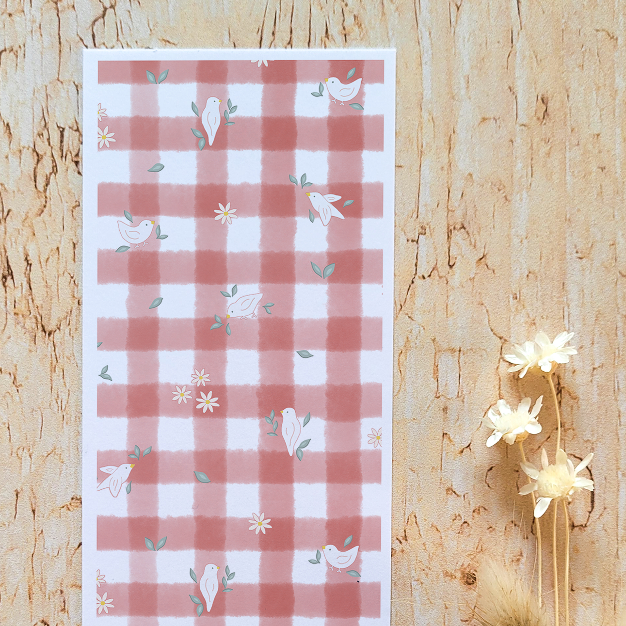 Marque-page · "Vichy fleuri"