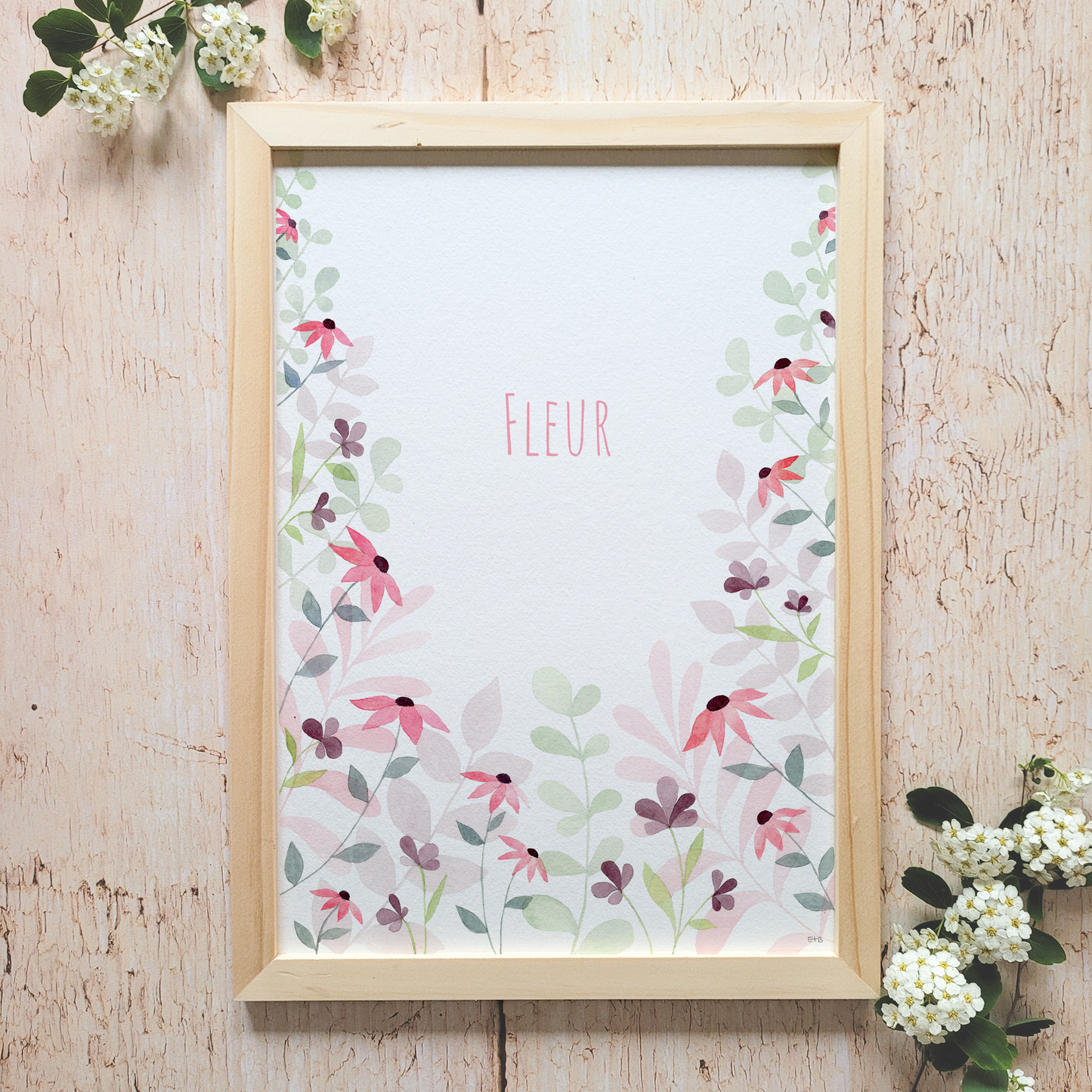 Affiche enfant "Les fleurs de Flo"