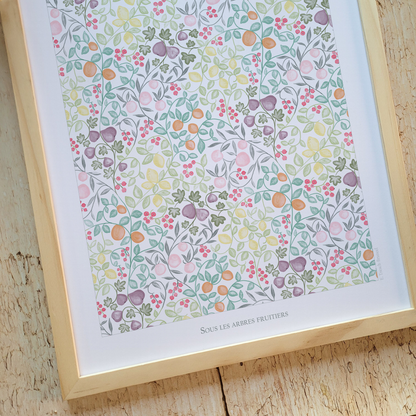 Affiche "Sous les arbres fruitiers"
