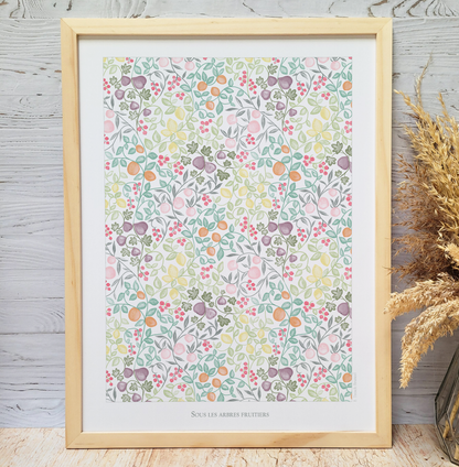 Affiche "Sous les arbres fruitiers"