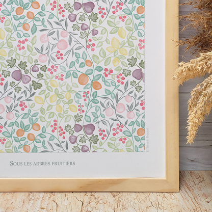 Affiche "Sous les arbres fruitiers"