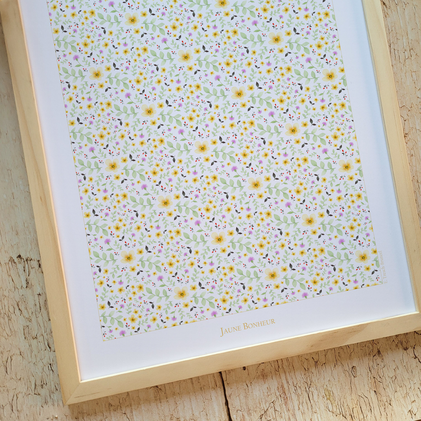 Affiche "Jaune Bonheur"