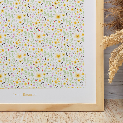 Affiche "Jaune Bonheur"