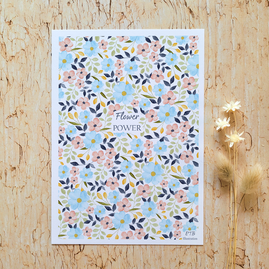 Carte de vœux · "Liberty charmant" · Flower power