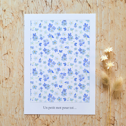 Cartes de voeux "Liberty myosotis"